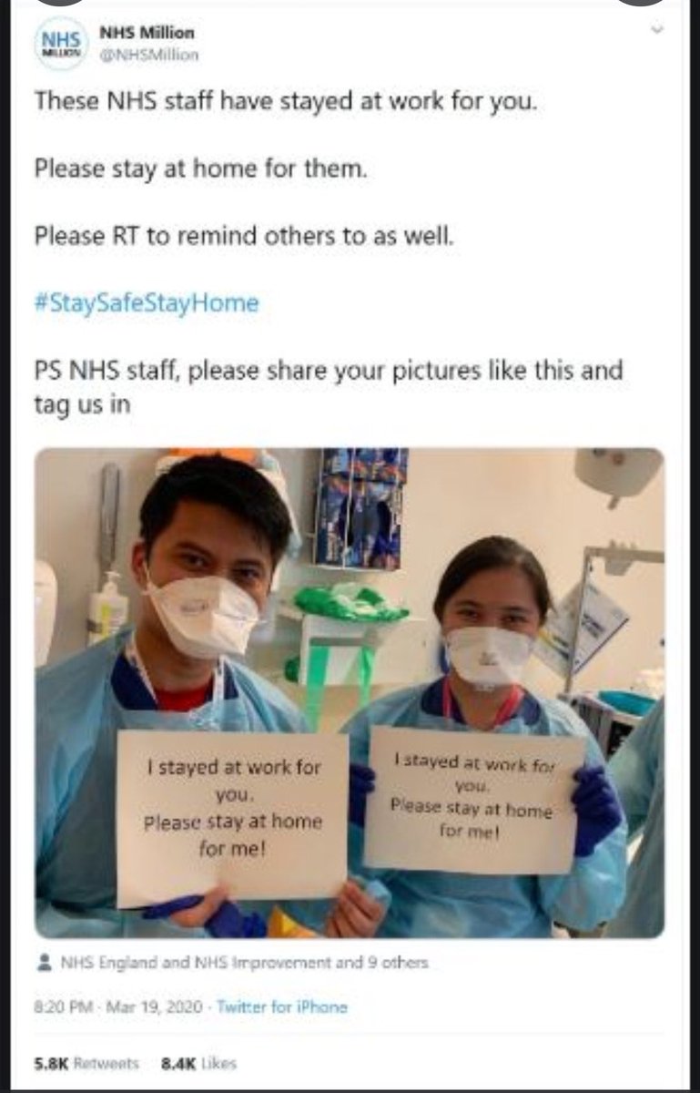 For the avoidance of doubt, Terry Christian took a photograph from an official account and photoshopped it. This is the original tweet. And yes, medical face-masks are not like balaclavas, & those two NHS staff are now easy to identify by ordinary members of the public.