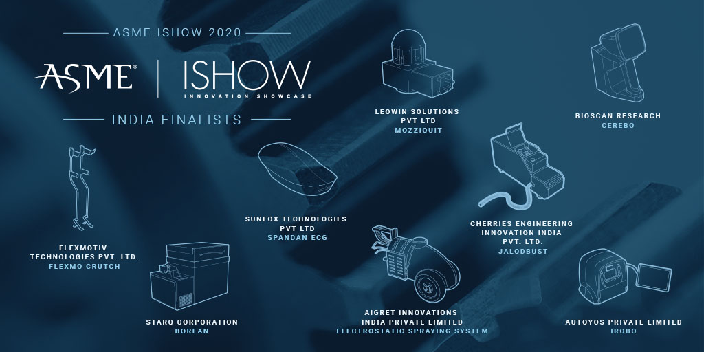 ASMEishow's tweet photo. We're super excited to announce our #ISHOW20 India finalists ⬇️
Congrats to all of you! #ThisIsHardware #SoEnt #SoInn https://t.co/vI7yKk25wc
