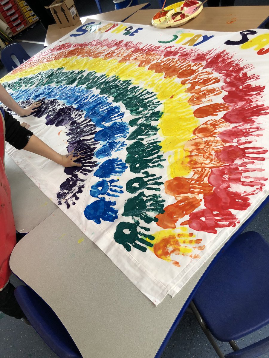 WFPrimary's tweet photo. Look out for our colourful rainbow. Have you added one to your house too? #wfps #StaySafeStayHome https://t.co/ymv1OPyPb1