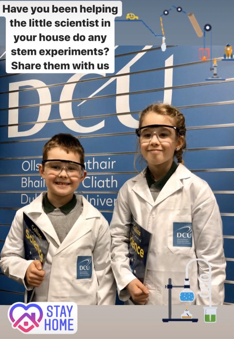 Have any <a href="/DCU/">Dublin City University</a> students or staff been helping the young scientist in the house do any STEM experiments? We would love to see them, so get sharing and we can all give it a go!! 🤗👩🏻‍🔬👨🏽‍🔬#stem #staysafe #stayathome #Science