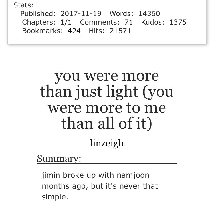 4. you were more than just light (you were more to me than all of it) (linzeigh)➳ 14k