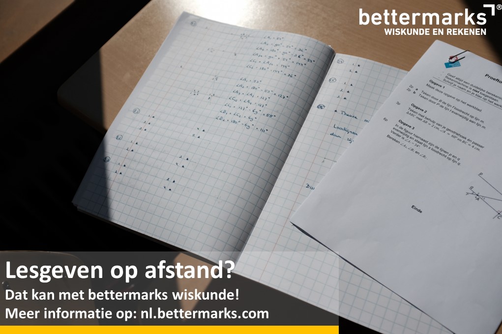 Lesgeven op afstand is al moeilijk genoeg!
Gebruik de tips-&amp;-tricks van bettermarks om uw les wiskunde verder vorm te geven.

Meer informatie: nl.bettermarks.com/lesgeven-op-af…