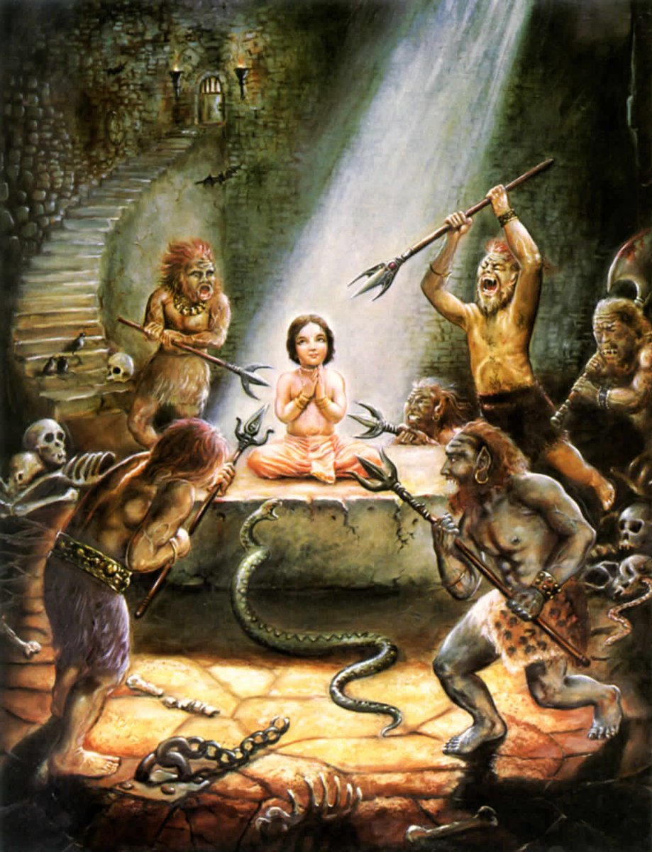 Hiranyakashipu had a son named Prahlad. Prahlad strangely became devoted to Bhagwan Vishnu. This made Hiranyakashipu furious. He initially tried to dissuade his son. When the same didn`t work, he tried to kill Prahlad. Try as he may, he didn`t succeed.