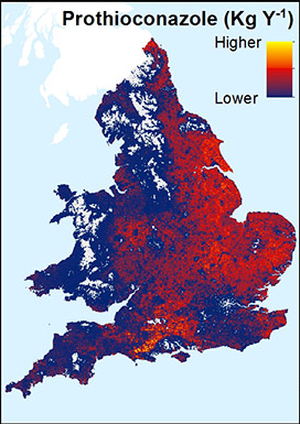 I will then use  @UK_CEH Land Cover plus Pesticides map to determine whether resistant  #Aspergillus fumigatus were collected from areas with high spray rates of azole fungicides. [10/12]  #spatialmodelling  https://www.ceh.ac.uk/services/ceh-land-cover-plus-products-fertilisers-pesticides