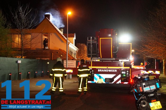 Schoorsteenbrand aan de Parallelweg in Drunen..