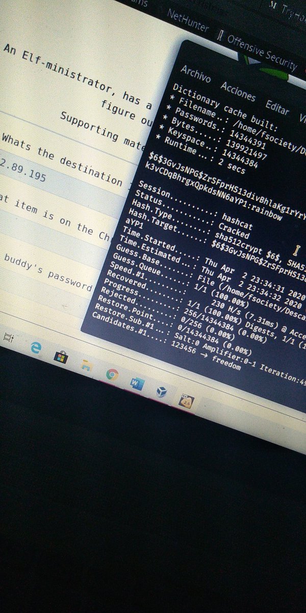 3XS0's tweet image. Task Completed #CrackHash #HashCat #TryHackMe 🤓