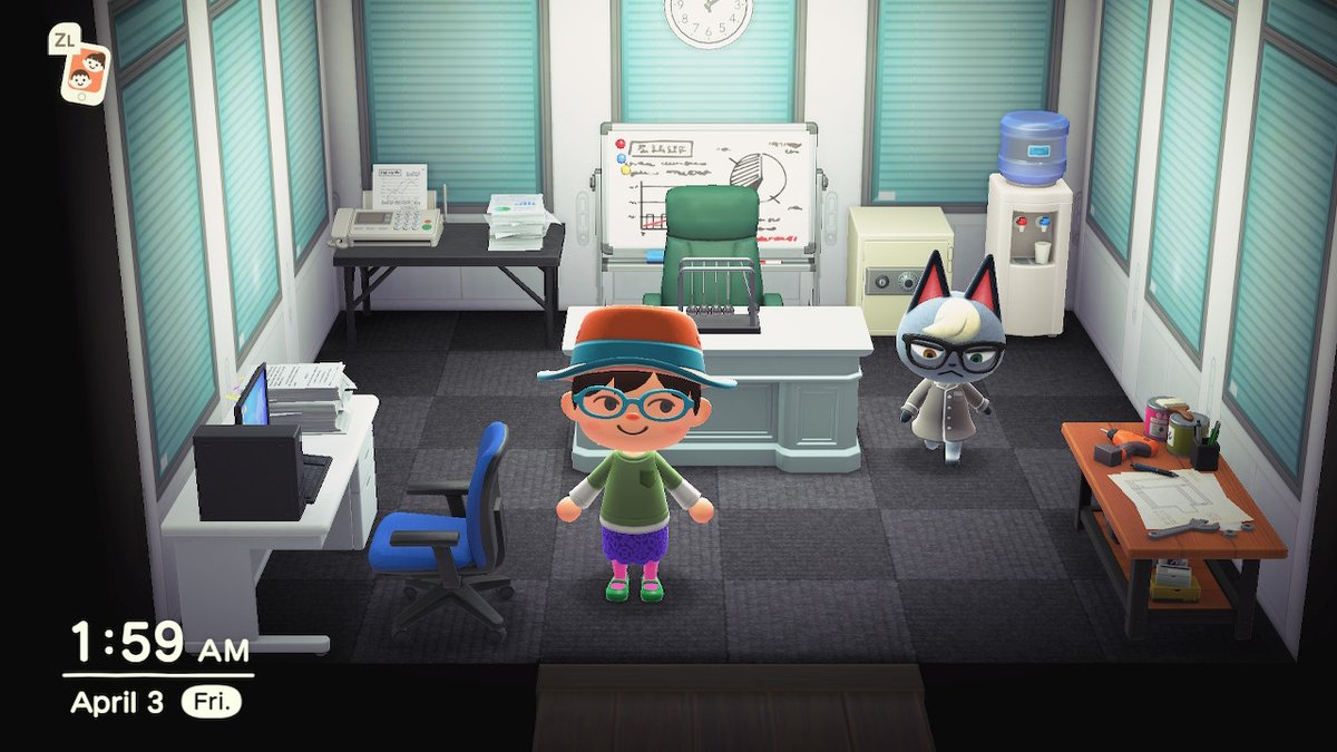 Raymond is adorkable, and their house is a hecking office. #AnimalCrossing #ACNH #NintendoSwitch