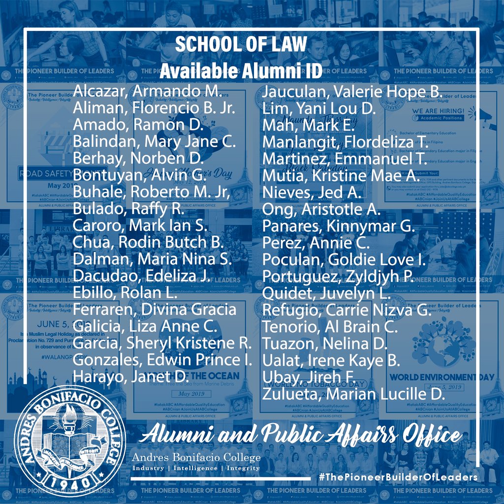 abc_alumni's tweet photo. ABCollege School of Law and CAS available alumni ID https://t.co/zWrYhntqbr