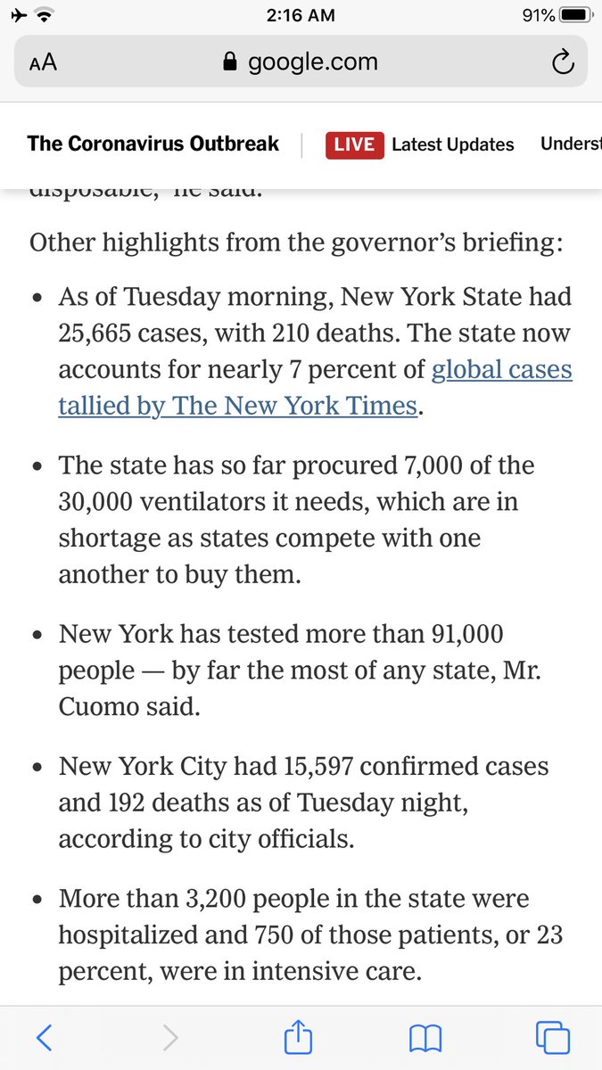 1/ Fact-checking, a love story: Last week:  @NYGovCuomo says the state needs 30,000 more ventilators (for a total of 40,000), has 7,000 in storage.