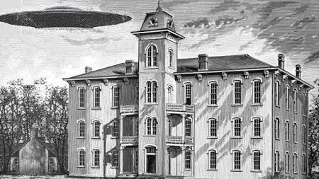 One of the weirdest UFO stories that took place on the highway comes from Burritt College in Tennessee. On June 1, 1853 many students reported seeing two objects in the sky that appeared to be growing and shrinking over and over again. One looked like a moon and the other a star.