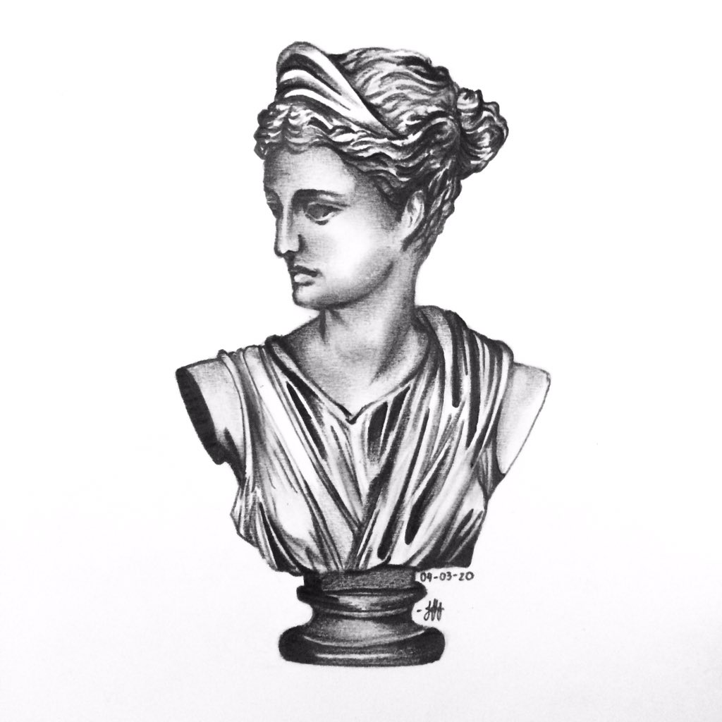 jffrsn_jn's tweet photo. "Artemis"
15cm x 15cm
Charcoal Pencils

Many people believed that Diana is fiercer than Artemis since she's the roman equivalence of the latter or maybe because Romans are the "great imitators"? 🥴

#traditionalart #olympians 
#artph #greekedition #classics #classicstyle https://t.co/AL9FWWHo47