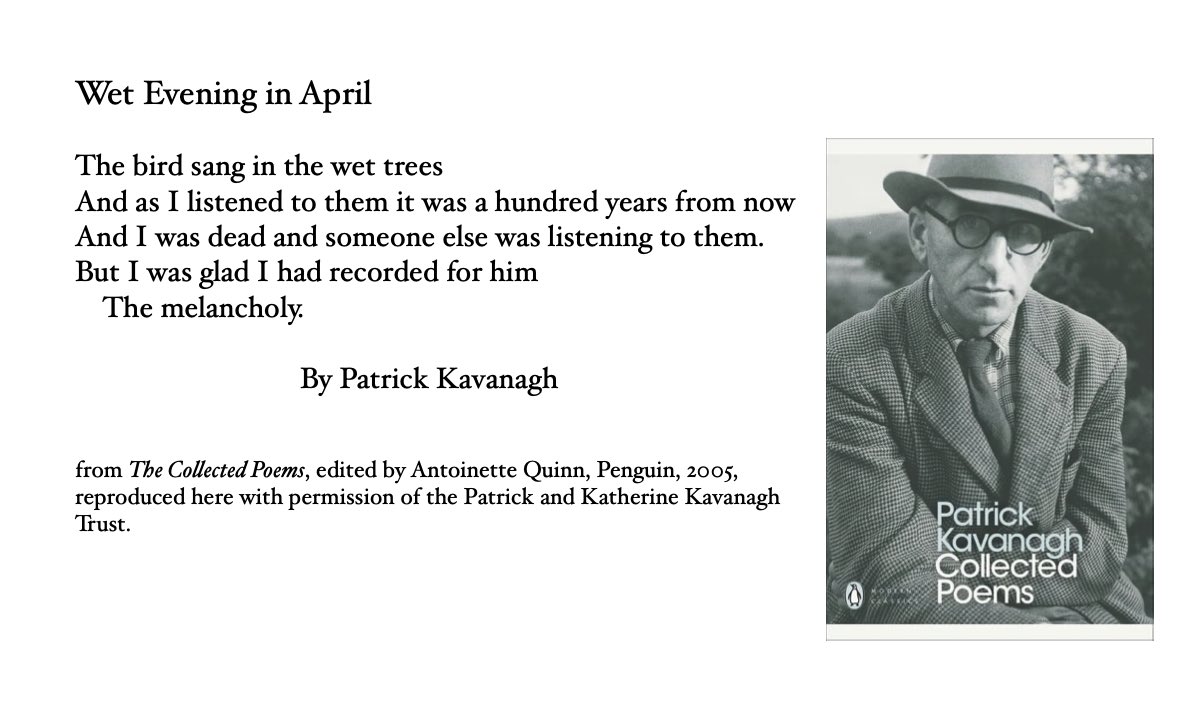 Lines for a Lockdown: ‘The bird sang in the wet trees’
#lockdownpoetry