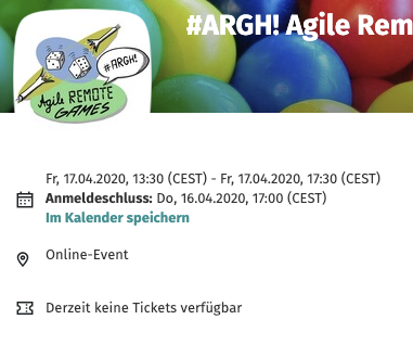 AgileRemoteGames (@agileremote) on Twitter photo Alle Tickets schon weg...?!? Ihr seid der Wahnsinn. Wir gehen mal in die Tüte atmen. /cc <a href="/agiludic/">Olaf Bublitz</a> <a href="/kupferkopf/">kupferkopf 🕊️☮️</a> <a href="/deltasig/">DeltaSign</a> Alle Tickets schon weg...?!? Ihr seid der Wahnsinn. Wir gehen mal in die Tüte atmen. /cc <a href="/agiludic/">Olaf Bublitz</a> <a href="/kupferkopf/">kupferkopf 🕊️☮️</a> <a href="/deltasig/">DeltaSign</a>