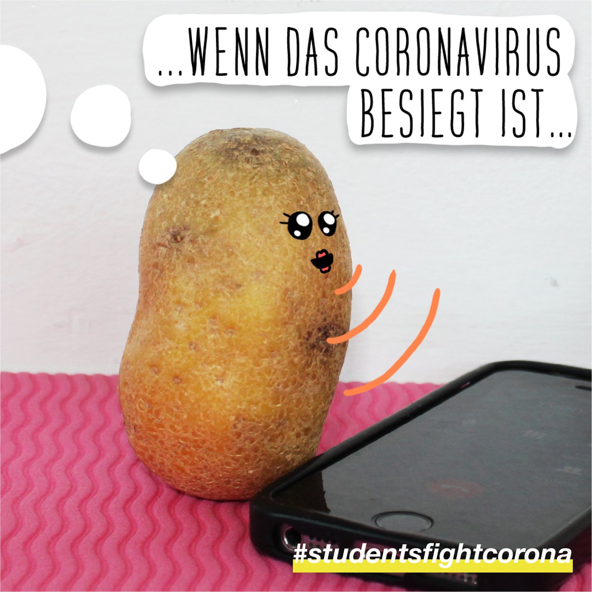 studentsXcorona's tweet photo. Sport in Zeiten des #Coronavirus? Was unmöglich scheint, wird wahr: Mr. Couch Potato findet seine Motivationsquelle. 1/2 

#couchpotato #love #sport #bergsteigen #träume #held #hero #motivation #aftercorona #coronaart #CHvsCOVID19 #studentsfightcorona https://t.co/3hIOg0TpRz