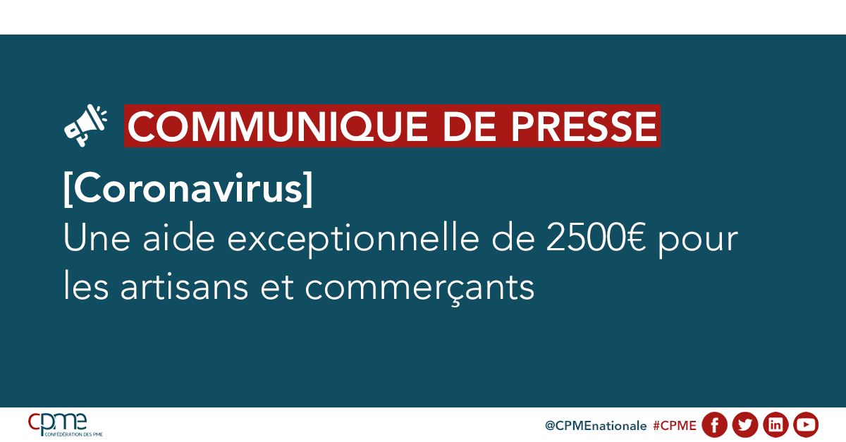 [Communiqué #CPME] Les artisans, commerçants et micro-entrepreneurs bénéficieront d’un revenu de substitution, sans que les finances publiques soient mises à contribution.
Lire le communiqué ➡️ cpme.fr/espace-presse/…