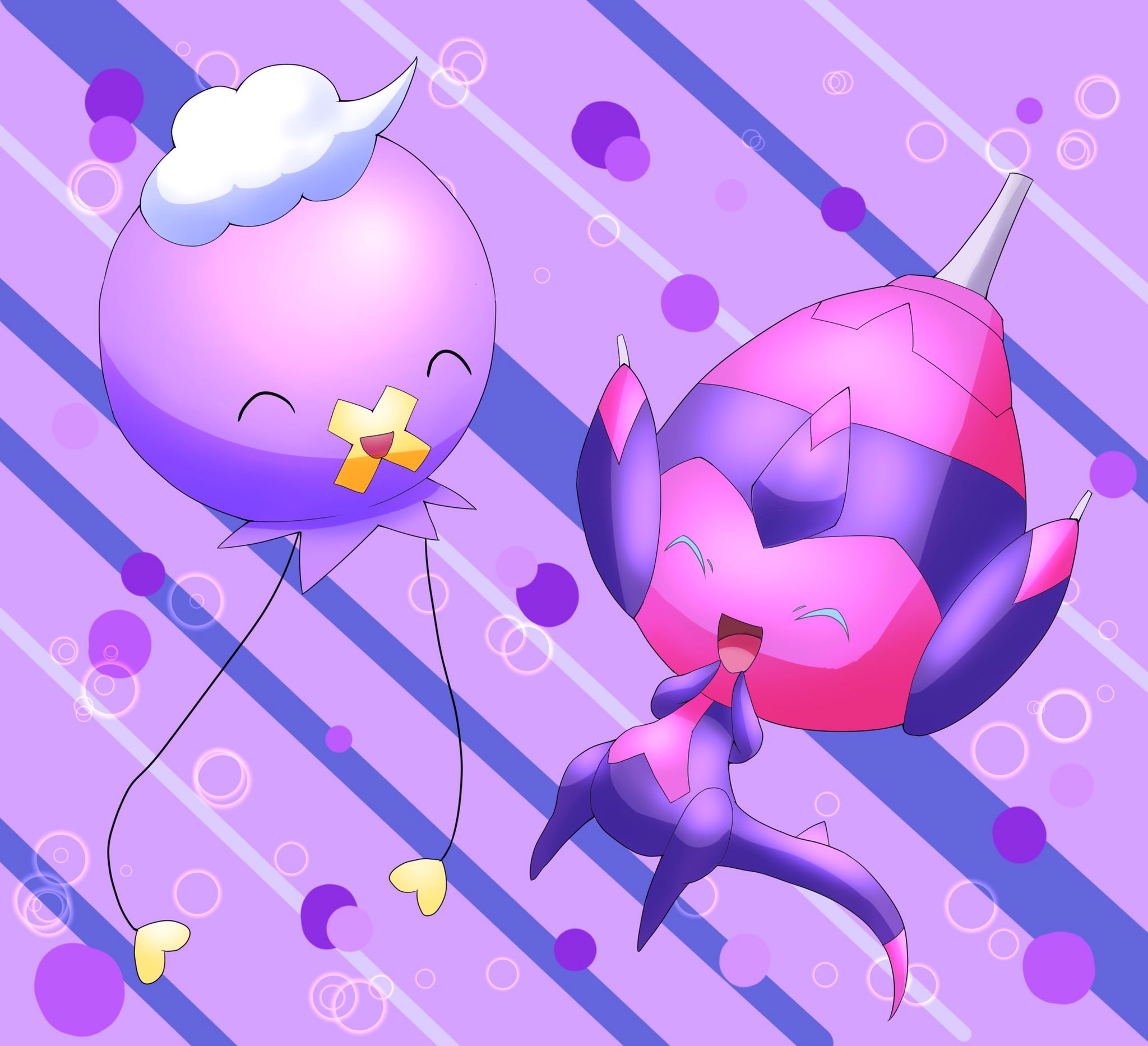 えも お絵描き垢 Moechan Pokelun もえちゃん 紫色のポケモンを描いてみてほしいとの事だったので フワンテとベベノムを描いてみました 描いてて楽しかったです 楽しいうちで過ごそう企画をありがとうございます T Co 2qgx010myc