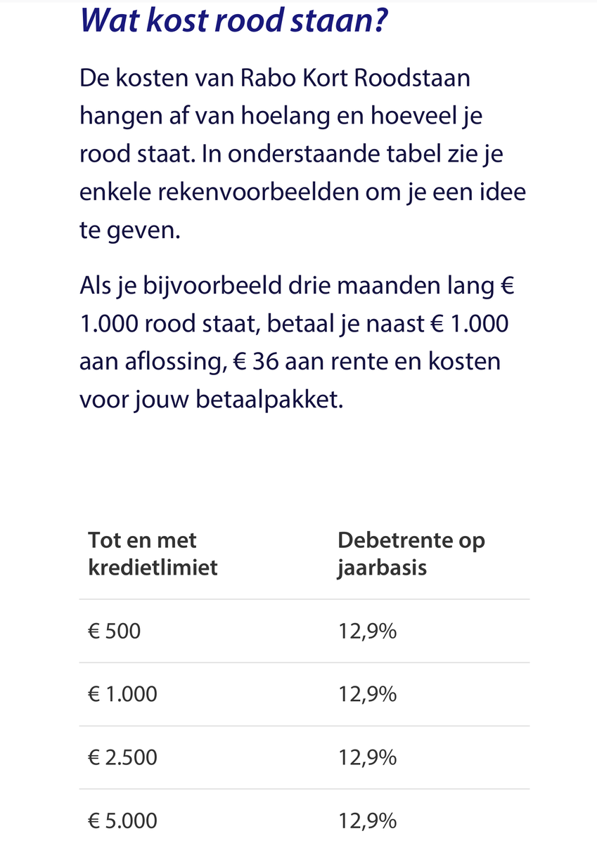 Rabobank on Twitter: "@JamesLJvR Helaas kan ik persoonlijk niets aan de rente Jimmy. Maak je op dit moment gebruik van Rabo Kort Roodstaan? ^Sanne" / Twitter