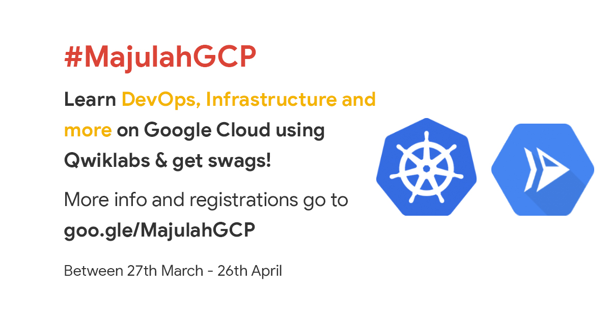 pydatasg's tweet image. Let’s #MajulahGCP!
Here is an opportunity for you to self study Google Cloud Platform technologies and more, receive #MajulahGCP swag by completing quests, and get free access to Coursera Google Cloud specialisations.
RSVP:
goo.gle/MajulahGCP
@GoogleCloud_SG