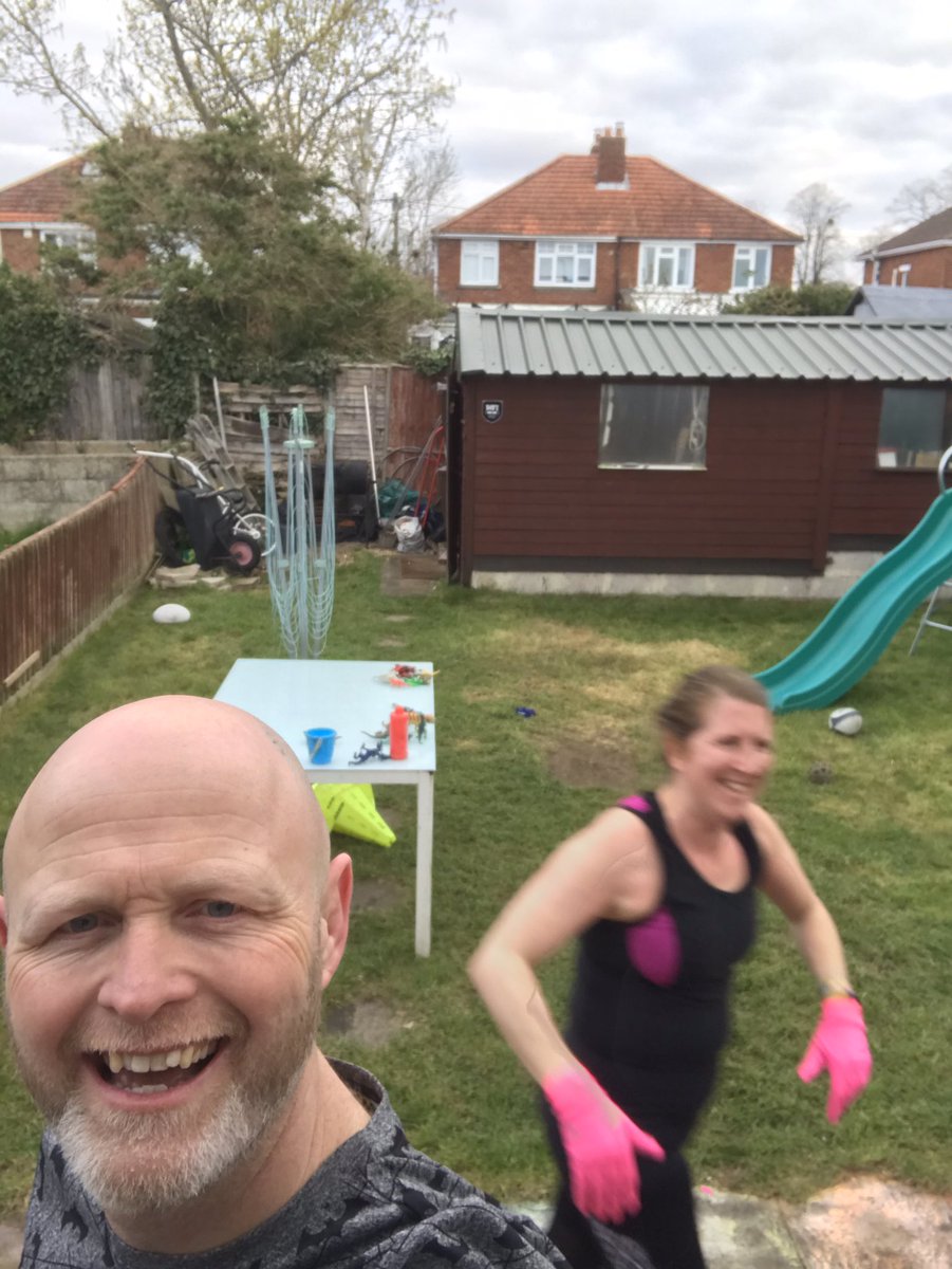 JamesAngove's tweet photo. Early dog walk followed by circuit in the garden with @GraceAngove #normality #mentalreserves #3weeksdone https://t.co/u6CguJ0NW6