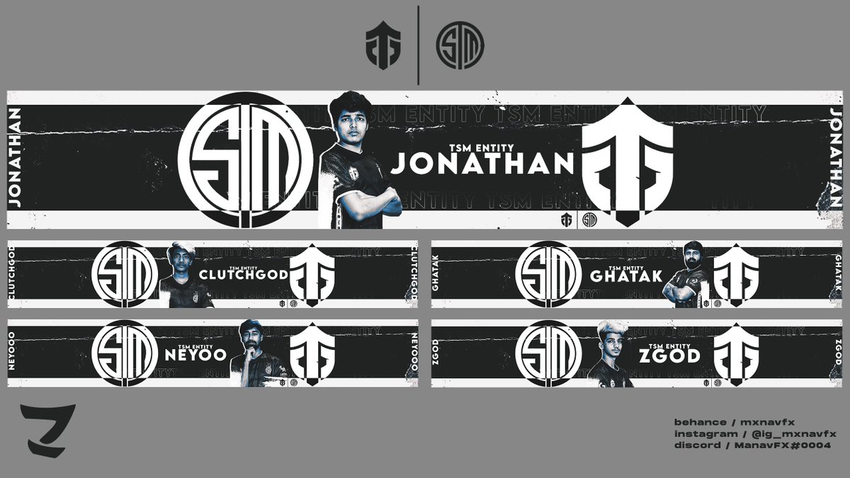 MxnavFX's tweet photo. Project TSM Entity! @TSM @ENTITYGAMING

A little proactice project I did for TSM Entity, TSMs very own PUBGM roster from India! 

Full project: https://t.co/qezoaKVlfq

Likes and RTs appreciated! 

#TSM #TSMENTITY #TSMPUBGM #EntityGaming #India
#GraphicDesigner #GraphicDesign https://t.co/TQiiTZz4Tz