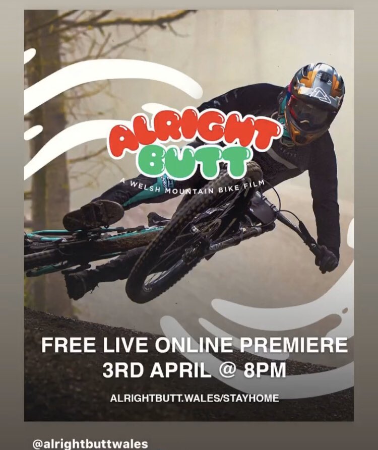 AberdareMTB's tweet photo. #FF @mtbbatteries @BikeShredzLtd @SkeneCycles @ec_cycles @booicorestore @BikeParkWales @greytreesbrewer #BlueIsTheColour #BlueCrew #MtbRespect #Plur #StayAtHome it’s count down time to this evening grab a beverage and enjoy the movie 🎥 #alrightbutt https://t.co/Dftjt3IyYU https://t.co/kRkvxk4Px3