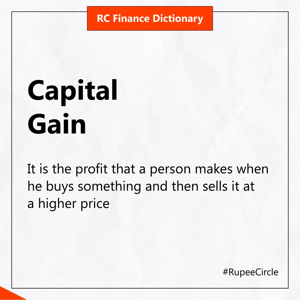 RupeeCircle's tweet photo. Follow RC finance dictionary to simply understand all complicated finance jargons. We are making finance easy to understand &amp; avail related services.
#Capitalgain #financedictionary #rupeecircle #p2plending #fintechfinance https://t.co/FuwXMeOb7o