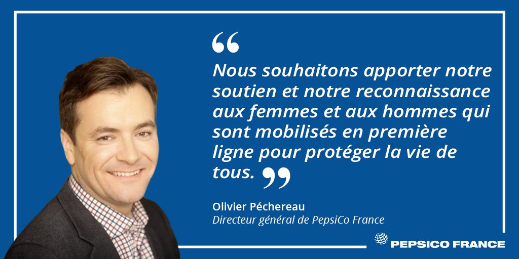 Pour soutenir les personnes en 1ère ligne face au #COVID19, la Fondation <a href="/PepsiCo/">PepsiCo</a> alloue 45 millions de dollars à l'aide humanitaire dans le monde entier dont 1 million en France. Plus sur les actions de PepsiCo👉 buff.ly/3dRtL1a #TousMobilisés