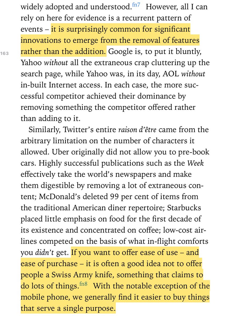 “It is surprisingly common for significant innovations to emerge from the removal of features rather than the addition.”