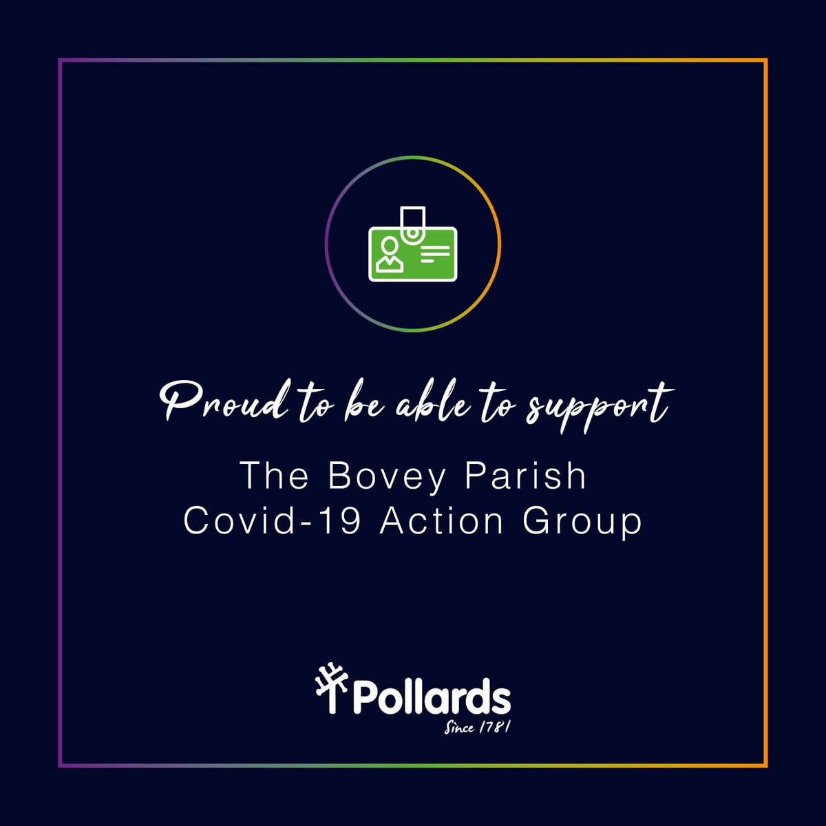 Pollardsprint's tweet photo. We were proud to be able to support The Bovey Parish Covid-19 Action Group by donating Staff ID Cards to allow them to continue to do their amazing work helping the community through this difficult time. #lovethenhs
#supportthenhs #savelives #pollardsprint #pollardsmail https://t.co/xRlJORVEOz