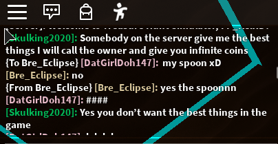StahPup's tweet photo. @HenryDev2 I wanted to bring this user to your attention on Treasure Hunt Sim. A user was trying to scam other users (most likely kids) out of "OP stuff." I don't know how much of a threat this would be, but I wanted to let you know (one more image in replies) https://t.co/oN99NSvqYl