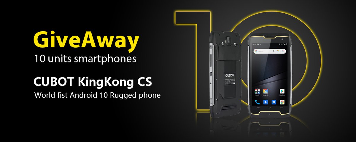 Cubotphone's tweet photo. #GIVEAWAY 10 units smartphones-Cubot King Kong CS. Join Giveaway to get for 10 units smartphones FREE https://t.co/rjOLJqo7eT

🙅‍♂️Learn more about this smartphone here.
https://t.co/bwP8llVI2h

#CubotKingKongCS#freegift#freesmartphones https://t.co/7PIlGbiL7s