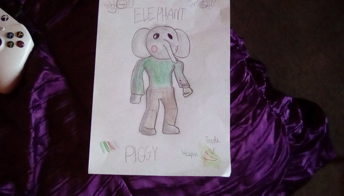 Rabbitears08's tweet photo. @Roblox You like my drawings? #Roblox #RobloxPiggy  :D https://t.co/LlTU0764Wn