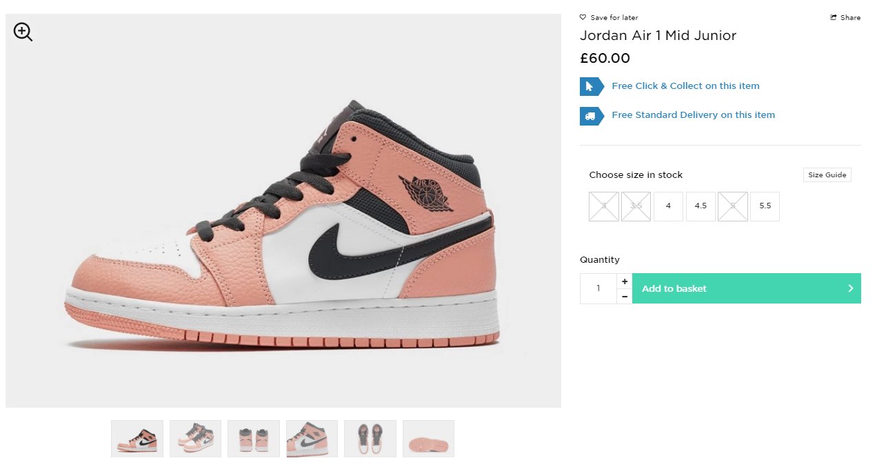 jordan 1 mid junior pink
