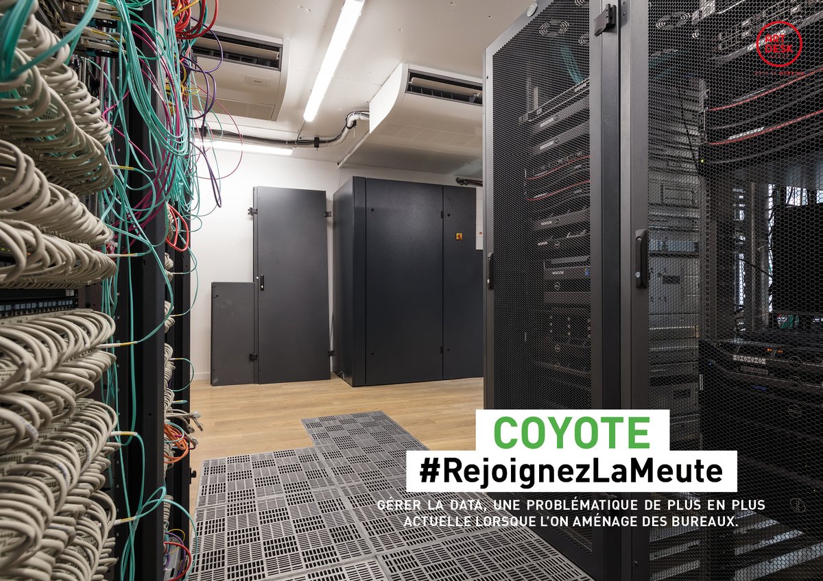 La problématique de la #Data est de plus en plus actuelle et doit être prise en compte dans l'aménagement de #bureaux
➡️ artdeskgroup.com/projets/coyote/ #workplace #designbyartdesk #designglobal <a href="/Coyote_Officiel/">Coyote_Officiel</a>