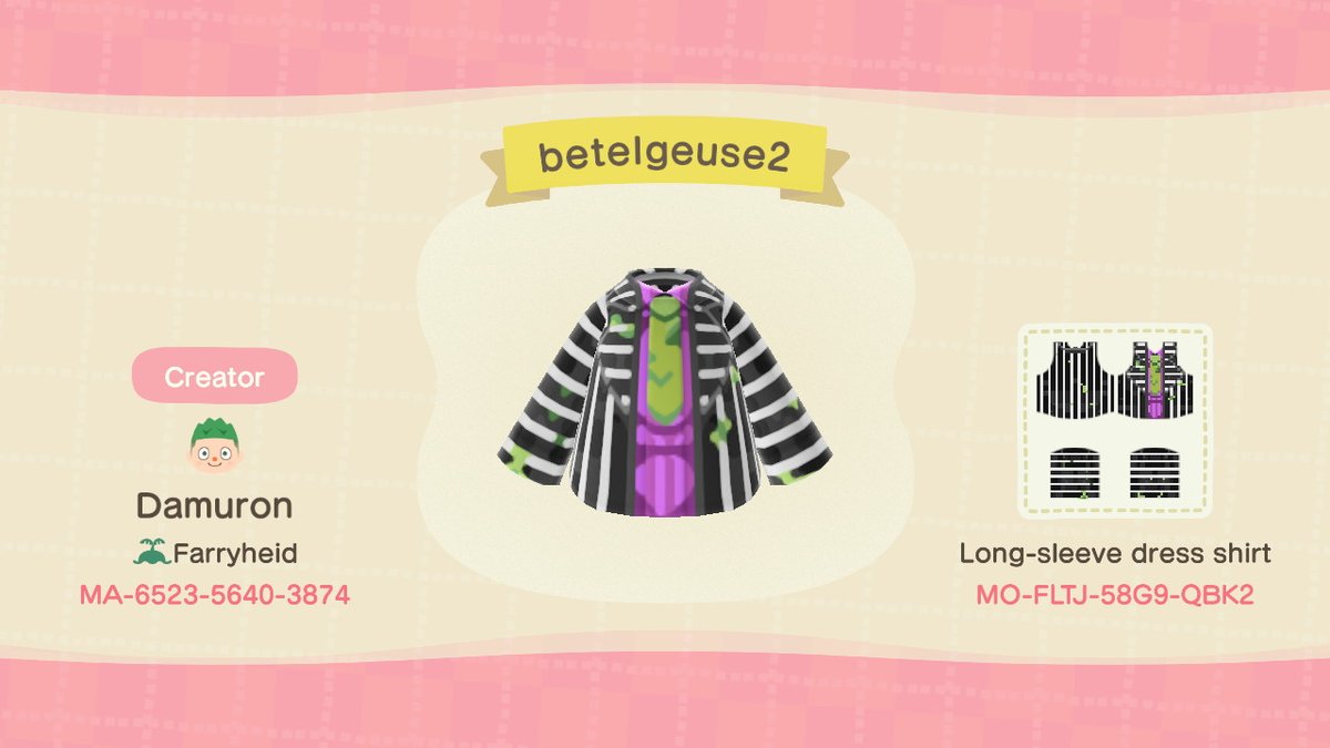 AbysmalJack's tweet photo. A beetlejuice color varient! #AnimalCrossing #ACNH #NintendoSwitch https://t.co/6bKNYOHtt0