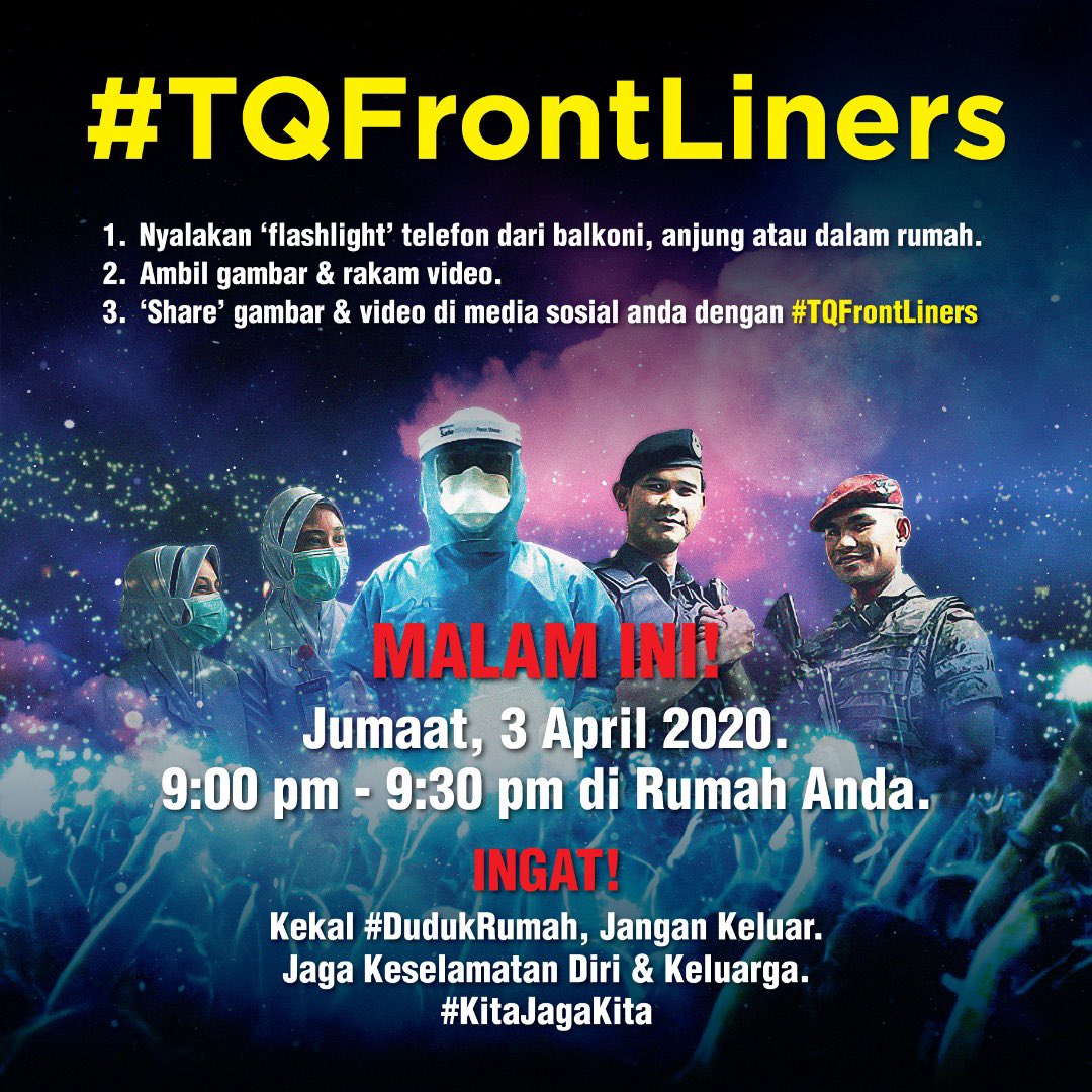 Let's say thank you to our frontliners tonight.

#KitaJagaKita