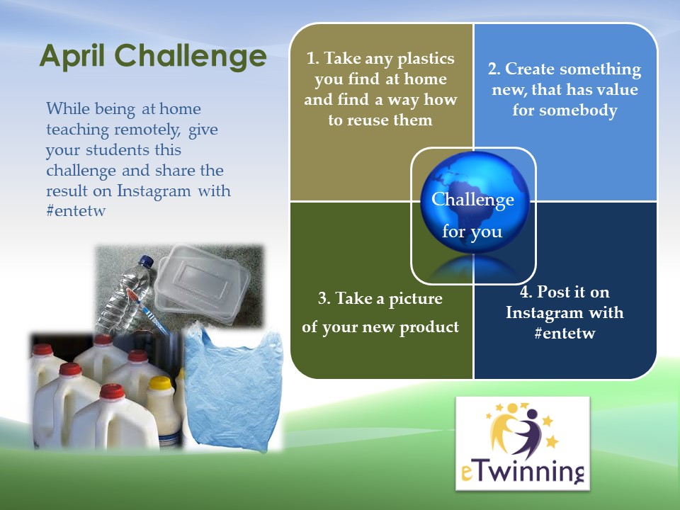 lohynova's tweet photo. April Challenge for educators and their students by Entrepreneurship in Education #etwinning group! Join us and inspire colleagues to do it as well. Find more info here https://t.co/KXqwDasFc4 #entetw #pblcourse @eTwinningEurope https://t.co/gM0fuWLnhJ