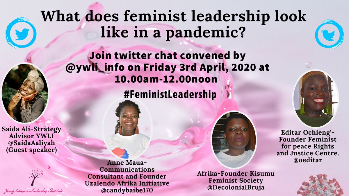 Our panelists @DecolonialBruja @candybaibe170 @oeditar will share on what #FeministRealities are at the grassroots level where they are. #FeministLeadership Malayah Harpaer @MalayahHa @StrongAdvocacy @crystalsimeoni @YConvening @oxfaminKE @USEmbassyKenya #DadasRising