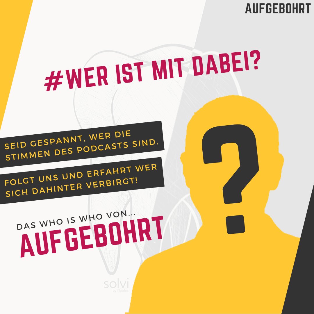 aufgebohrt's tweet photo. Seid gespannt wer die Stimmen hinter userem Podcast sind! So viel sei gesagt: Sie sind ein klasse Trio ❤️Folgt uns und bleibt dran, um zu erfahren wer sich hinter dem Fragezeichen verbirgt #praxismanagement #praxiscontrolling #solvi #control_med #gemeinsamgegencorona https://t.co/HrN76lOdvZ