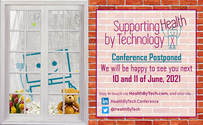 shbt2025's tweet photo. Given the current situation, the #HealthByTech conference will be postponed to next year, the 10 and 11 of June, 2021. For now, the priority is to take care of ourselves and our loved ones! For more information about our conference: https://t.co/tgGz0LaroE https://t.co/7BIqYm176v