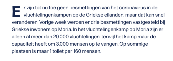 debroervanroos's tweet photo. even een rekensom: 

-> eerste besmettingen op Lesbos zijn er
+ als kamp Moria besmet raakt is dat een COMPLETE ramp
+ Nederland ontloopt haar juridische en morele verplichtingen: ze zouden 500 ouderloze kinderen opnemen. doen ze niet.
= inhumaan. fijne dag nog! https://t.co/MwVx2qNO6T