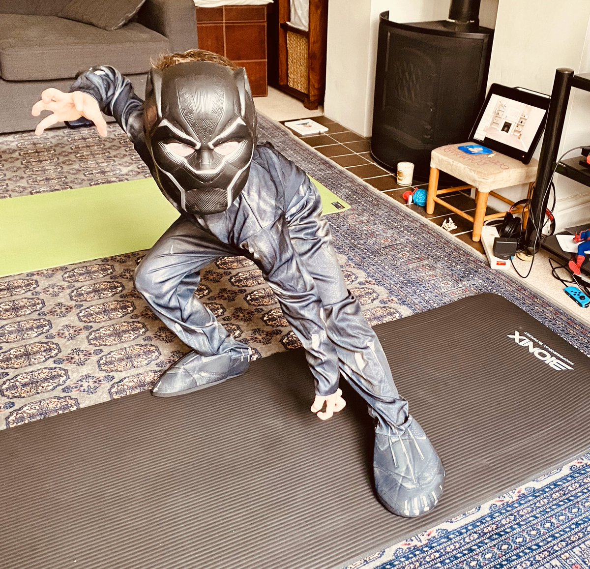 Laird wants you to know <a href="/thebodycoach/">Joe Wicks</a> that he is full character BlackPanther today. All day apparently!