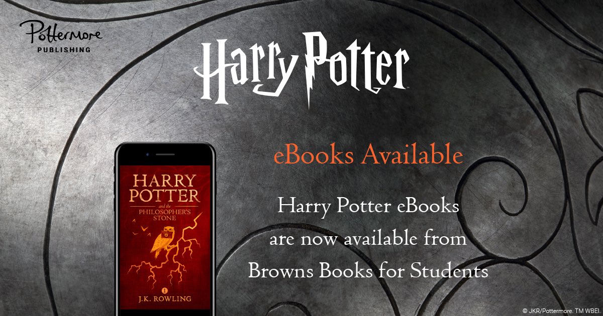 Browns_Books's tweet photo. 🧙‍♂️ Wizard Warning  🧙‍♀️ 

We are delighted to bring you the monumentally magical catalogue of @jk_rowling in eBook format from Pottermore Publishing! 

Featuring Harry Potter in English, Italian, French and many more languages!

See the full list here 👇
https://t.co/JJlpiI1RZE https://t.co/lSEZWNiGx3