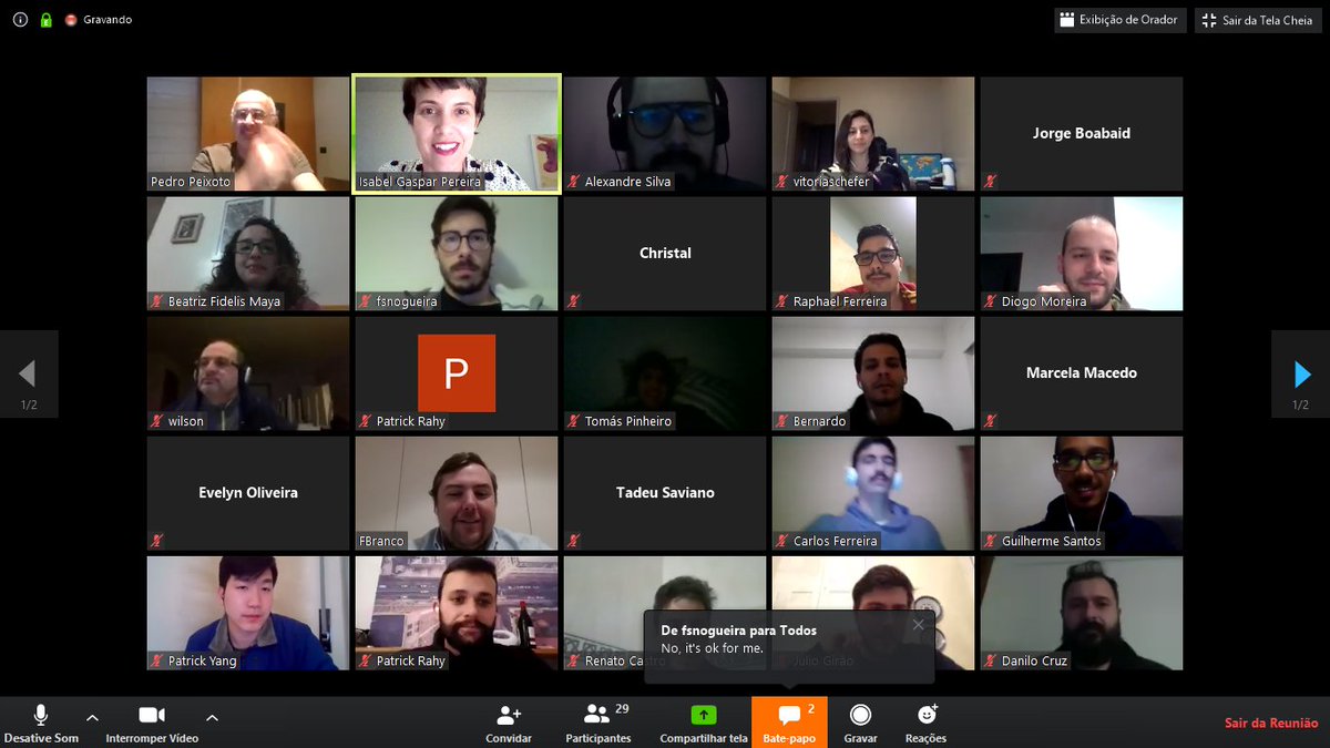 BoavistaWindows's tweet image. Yesterday @fpbranco and @IsabelGasPer  from @BoavistaWindows participated in an online class on Strategy, from #MIETE at @feup_porto . 
Great talk, guys! thanks for participating! 💪👏
#staysafe #stayhome #modernselfie
