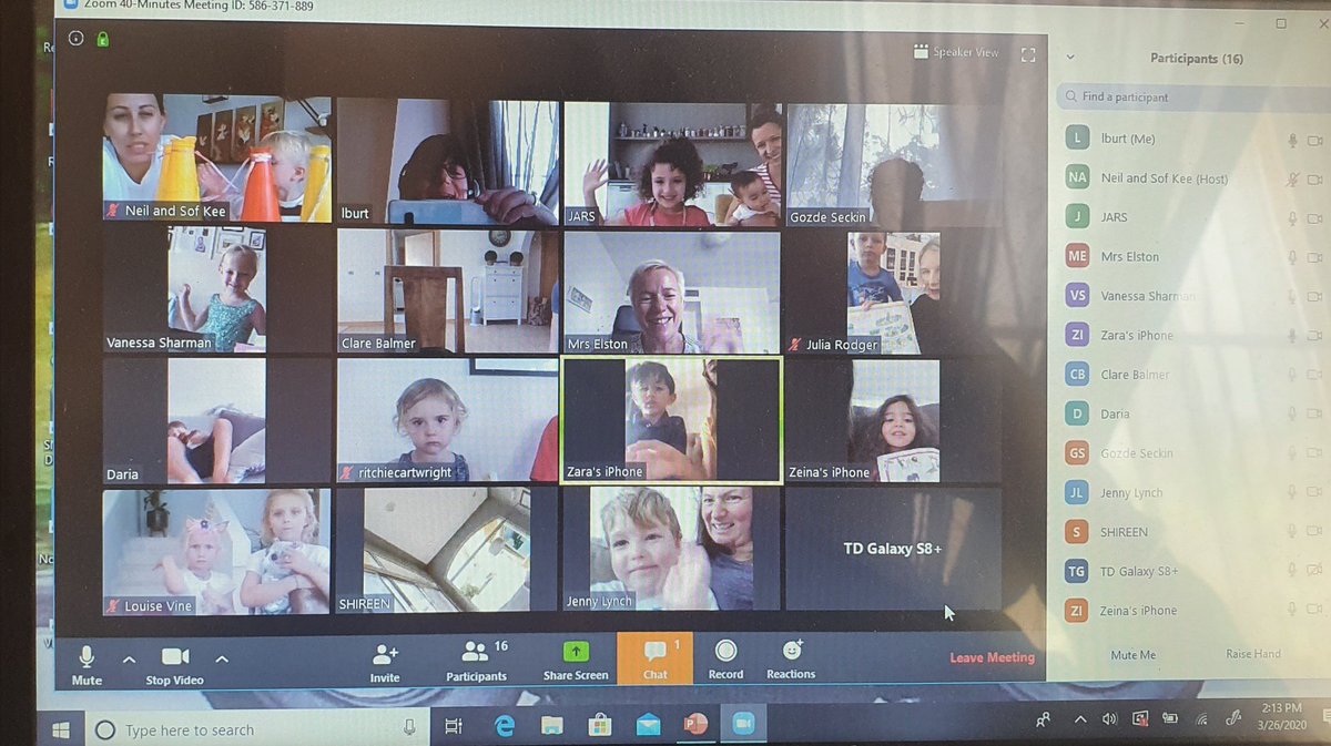DBS_FS1's tweet photo. @DBS_FS1 #BeginsAtDBS #LionClass🦁 #distancelearning #Zoom
Our favourite time of the week...Zoom meeting video chat with all my little 🦁's...so proud of you all working so hard at home...and miss you all so much ❤ x ❤ x https://t.co/Ro3EnCC9OY