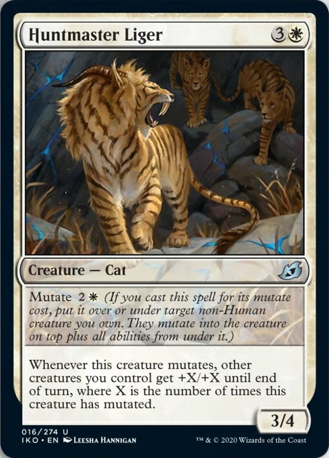 My first Magic card was revealed! This is Huntmaster Liger for #MTGIkoria

Thanks so much to my Art Directors, Andrew Vallas and Cynthia Sheppard