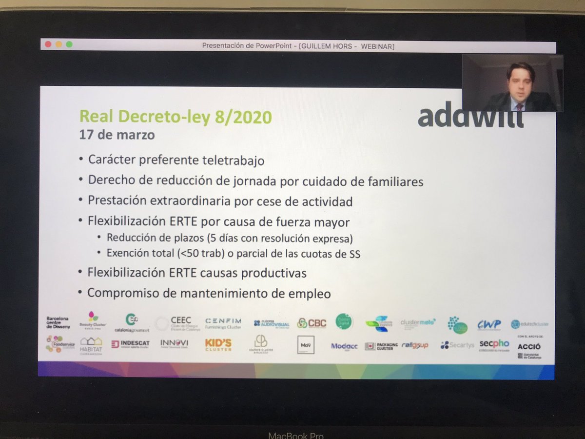 LM_Cluster's tweet photo. 🚨En directo
Nuestro webinar 5#, hoy hablamos de Aspectos legales y normativos, por parte de #GuillemHors de #Jmae
¿Tienes dudas de los últimos BOE del Gobierno?
Inscribete! https://t.co/NhUcRCxKlw https://t.co/9h1wtDnOE8