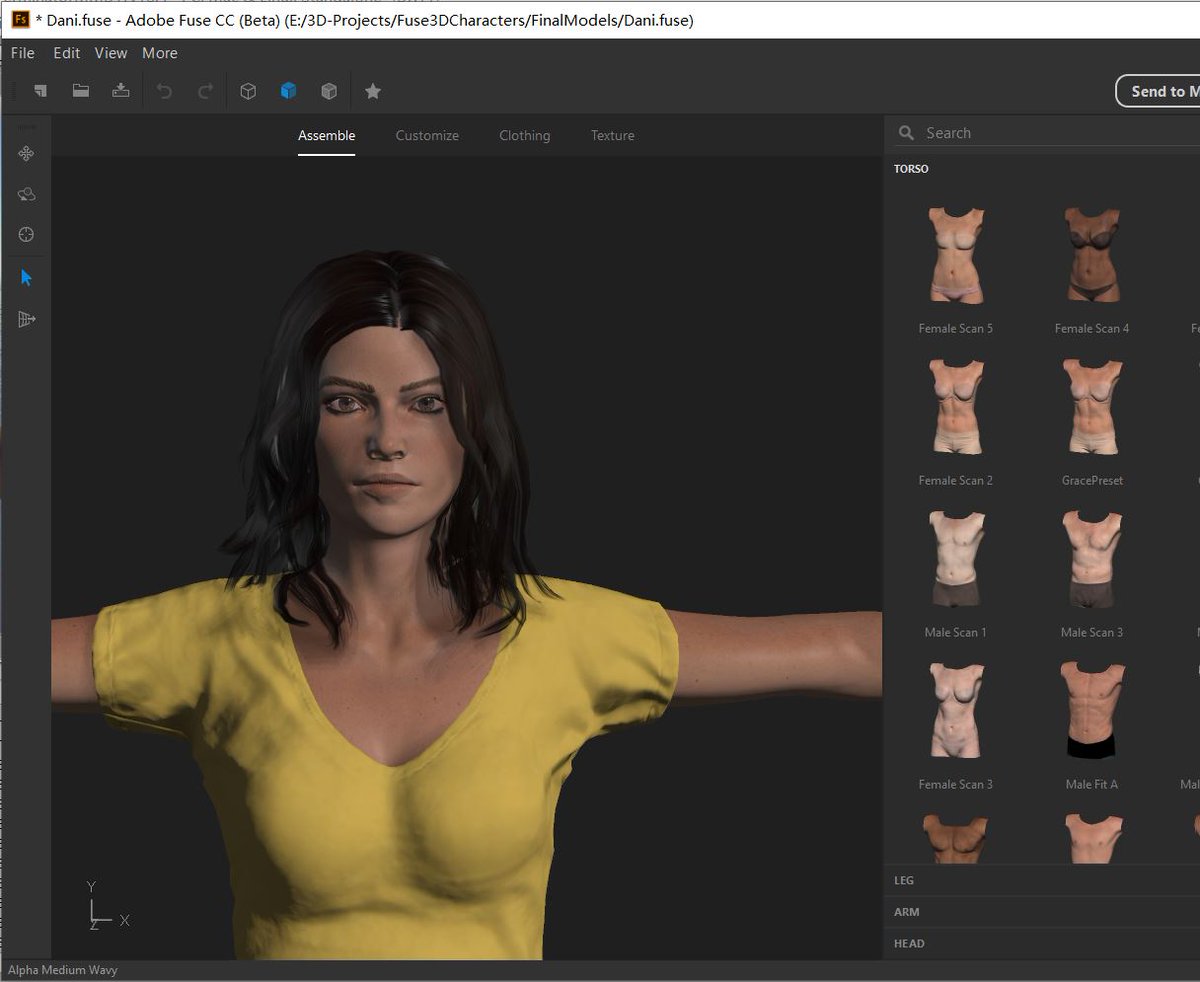 myDustUtopia's tweet photo. #TerminatorDarkFate  #mackenziedavis 
@nataliareyesg
Hi all! I made a 3D Dani after 3D Grace😝
It's the best I can do with Fuse, a 3D software for amateurs.

Share link: https://t.co/aYNIUw5i3M

Making more Dani looks + Sarah model. Hope to see what other fans do with them! https://t.co/r9p7N2jsRC