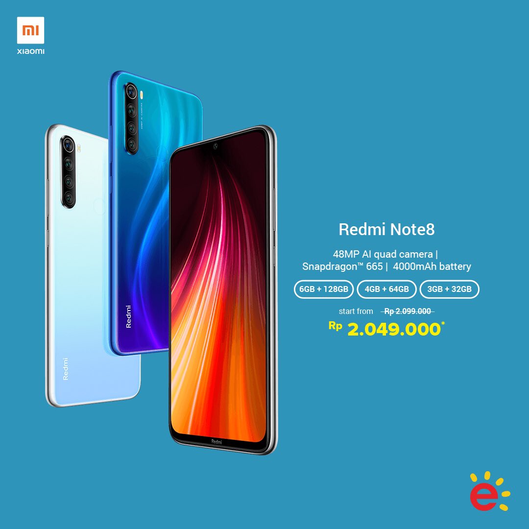 ErafoneStore's tweet photo. Special Xiaomi Offers!
Nikmati fitur 48MP AI Quad Camera dalam Xiaomi Redmi Note8 kini mulai dari Rp 2.049.000 hanya di Erafone Store dan https://t.co/SnYj2EeGTR!
.
*S&K berlaku
#Erafone #ErafoneStore #XiaomiRedmiNote8Pro https://t.co/FPzYZAeyJc