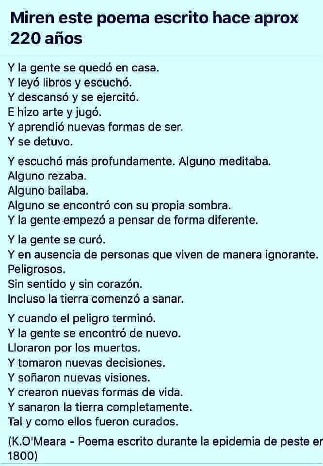 ¡Qué interesante...!

Aunque no sea de aquella época, sino contemporáneo, sin duda es precioso, por el presente que describe, y el sueño de futuro que expresa...

¡Feliz día a todos! Y muchas gracias a los que nos cuidan y protegen en esta época...
